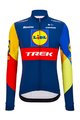 SANTINI Hosszú ujjú kerékpáros mez - LIDL TREK 2024 - sárga/piros/kék