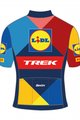SANTINI Rövid ujjú kerékpáros mez - LIDL TREK 2024 KIDS - sárga/piros/kék