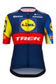 SANTINI Rövid ujjú kerékpáros mez - LIDL TREK 2024 LADY - sárga/piros/kék