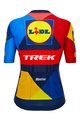 SANTINI Rövid ujjú kerékpáros mez - LIDL TREK 2024 LADY - sárga/piros/kék