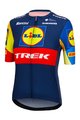 SANTINI Rövid ujjú kerékpáros mez - LIDL TREK 2024 LADY - sárga/piros/kék