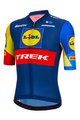 SANTINI Rövid ujjú kerékpáros mez - LIDL TREK 2024 TEAM ORIGINAL - piros/sárga/kék