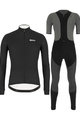 SANTINI Kerékpáros téli szett - COLORE WINTER - fekete/szürke