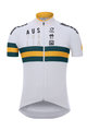 SANTINI Rövid ujjú kerékpáros mez - AUSTRALIA 2019 - fehér/zöld/sárga