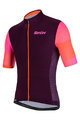 SANTINI Rövid ujjú kerékpáros mez - MITO SPILLO - narancssárga/bordó/rózsaszín