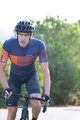 SANTINI Rövid ujjú kerékpáros mez - TONO FRECCIA - kék/narancssárga