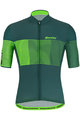 SANTINI Rövid kerékpáros mez rövidnadrággal - TONO FRECCIA - zöld/fekete