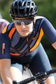 SANTINI Rövid ujjú kerékpáros mez - SLEEK RAGGIO LADY - kék/narancssárga
