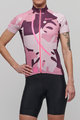SANTINI Rövid ujjú kerékpáros mez - GIADA MAUI LADY - színes/rózsaszín