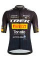 SANTINI Rövid ujjú kerékpáros mez - TREK PIRELLI 2021 - fekete/fehér/sárga