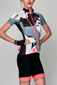 SANTINI Rövid kerékpáros mez rövidnadrággal - GIADA MAUI LADY - fekete/fehér/szürke
