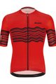 SANTINI Rövid kerékpáros mez rövidnadrággal - TONO PROFILO - piros/fekete