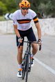 SANTINI Rövid ujjú kerékpáros mez - SLEEK BENGAL - narancssárga/fekete/fehér