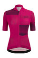 SANTINI Rövid kerékpáros mez rövidnadrággal - GIADA OPTIC LADY - rózsaszín/fekete