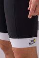SANTINI Rövid kerékpáros nadrág kantárral - TOUR DE FRANCE 2022 - fehér/fekete