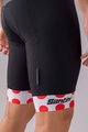 SANTINI Rövid kerékpáros nadrág kantárral - TOUR DE FRANCE 2022 - fehér/piros/fekete