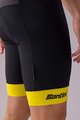 SANTINI Rövid kerékpáros nadrág kantárral - TOUR DE FRANCE 2022 - sárga/fekete