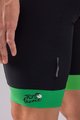 SANTINI Rövid kerékpáros nadrág kantárral - TOUR DE FRANCE 2022 - fekete/zöld