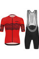 SANTINI Rövid kerékpáros mez rövidnadrággal - TONO PROFILO - piros/fekete