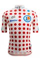 SANTINI Rövid ujjú kerékpáros mez - TOUR DE FRANCE 2023 - piros/fehér