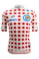 SANTINI Rövid ujjú kerékpáros mez - TOUR DE FRANCE 2024 - piros/fehér