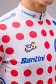 SANTINI Rövid ujjú kerékpáros mez - TOUR DE FRANCE 2024 - piros/fehér