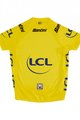 SANTINI Rövid ujjú kerékpáros mez - TOUR DE FRANCE 2024 - sárga