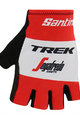 SANTINI Kerékpáros kesztyű rövid ujjal - TREK 2019 RACE - piros/fehér/fekete