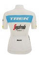 SANTINI Rövid ujjú kerékpáros mez - TREK SEGAFREDO 2022 LADY FAN LINE - kék/fehér