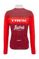 SANTINI Hosszú ujjú kerékpáros mez - TREK SEGAFREDO 2023 WINTER - piros/fehér