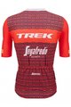 SANTINI Rövid ujjú kerékpáros mez - TREK SEGAFREDO 2023 FAN LINE - piros/fehér