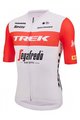 SANTINI Rövid ujjú kerékpáros mez - TREK SEGAFREDO 2023 FAN LINE - piros/fehér