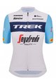 SANTINI Rövid ujjú kerékpáros mez - TREK SEGAFREDO 2023 LADY FAN LINE - világoskék/fehér