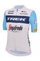 SANTINI Rövid ujjú kerékpáros mez - TREK SEGAFREDO 2023 LADY FAN LINE - világoskék/fehér