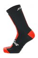 SANTINI Klasszikus kerékpáros zokni - X IRONMAN VIS - fekete/piros