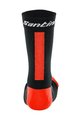 SANTINI Klasszikus kerékpáros zokni - X IRONMAN VIS - fekete/piros
