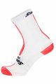 SANTINI Klasszikus kerékpáros zokni - X IRONMAN DEA - fehér/rózsaszín