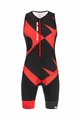 SANTINI Kerékpáros overál - X IRONMAN CUPIO - fekete/piros