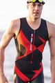 SANTINI Kerékpáros overál - X IRONMAN CUPIO - fekete/piros