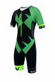 SANTINI Kerékpáros overál - X IRONMAN CUPIO - fekete/zöld