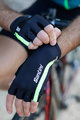 SANTINI Kerékpáros kesztyű rövid ujjal - X IRONMAN VIS - fekete/zöld