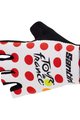SANTINI Kerékpáros kesztyű rövid ujjal - TOUR DE FRANCE 2024 - fehér/piros