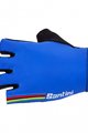 SANTINI Kerékpáros kesztyű rövid ujjal - UCI RAINBOW - szivárványos/kék