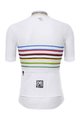 SANTINI Rövid ujjú kerékpáros mez - UCI WORLD CHAMPION MASTER - fehér/szivárványos