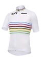 SANTINI Rövid ujjú kerékpáros mez - UCI WORLD CHAMPION MASTER - fehér/szivárványos