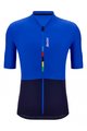 SANTINI Rövid ujjú kerékpáros mez - UCI RIGA - kék/fekete