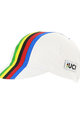 SANTINI Kerékpáros sapka - UCI RAINBOW - szivárványos/fehér