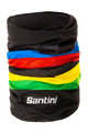 SANTINI Kerékpáros nyakmelegítő - UCI RAINBOW - fekete/szivárványos