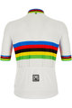 SANTINI Rövid ujjú kerékpáros mez - UCI WORLD CHAMP ECO - szivárványos/fehér