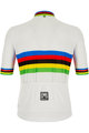 SANTINI Rövid ujjú kerékpáros mez - UCI WORLD CHAMP ECO - szivárványos/fehér